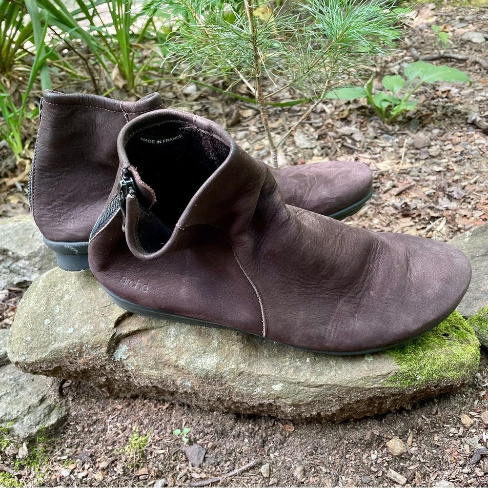 Arche Nubuck Leather Brown Truffle Baryky Boots - Picture 2 of 14
